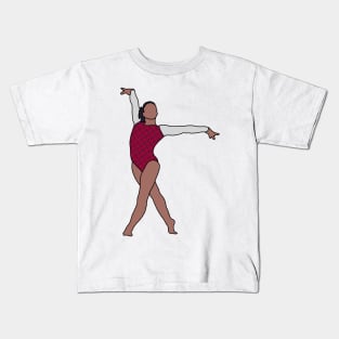 Jordan Chiles Gymnastics Drawing Kids T-Shirt